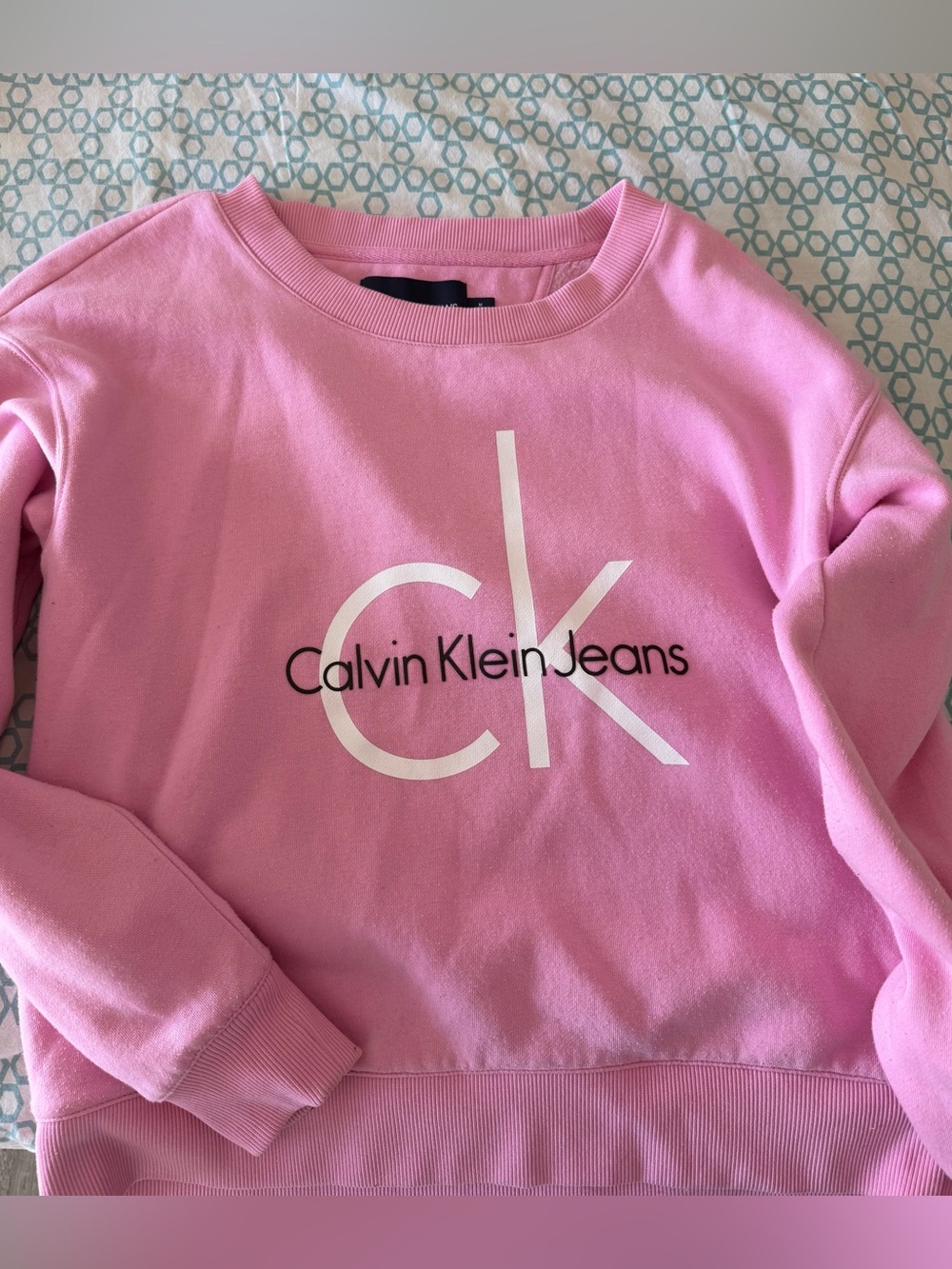Calvin Klein Jeans Pink CK Logo Crewneck Sweatshirt